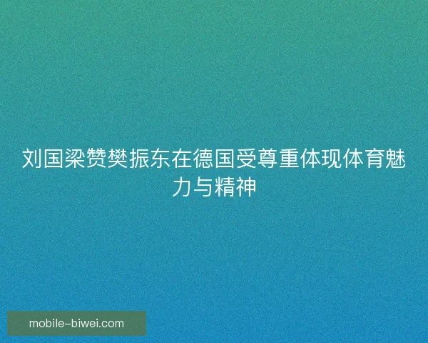 刘国梁赞樊振东在德国受尊重体现体育魅力与精神
